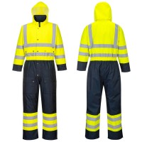 -40 C Cold and Waterproof High Vis Class 3 Coverall Yellow Navy
