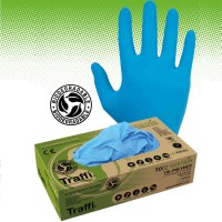 Traffi Biodegradable Tri Polymer Powder Free Disposable Gloves x 100 hands