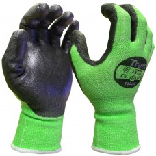 Traffi Cut Index C Lightweight Green Glove X Dura PU Coating