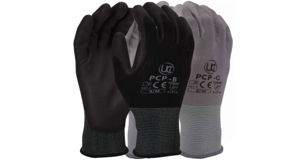 UCI PCP-G GREY PU Precise Palm Coated Safety Work Gloves Size 11