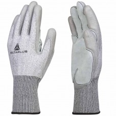 Deltaplus 5X1  Deltanocut Liner Leather Palm Cut D Resistant Safety Gloves