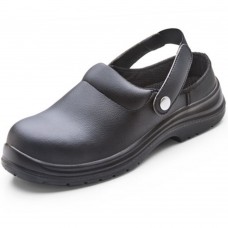 Food Industry Black Slip on Clog / Slipper Safety Shoe SRC Sole