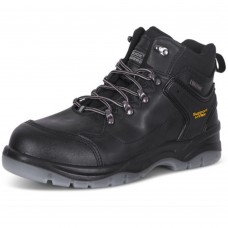 Water Resistant Breathable Hiker Safety Boot Steel Toe & Midsole Black