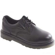 Air Cushion Sole Black Leather Upper Safety Shoe