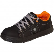 Nubuck Leather Flat Sole Safety Sneaker Trainer with Midsole