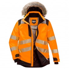 Hi Vis Winter Jacket Insulated Orange Hi Vis Waterproof Jacket