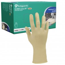 Bodyguards Natural Latex Powder Free Disposable Gloves x 100 hands