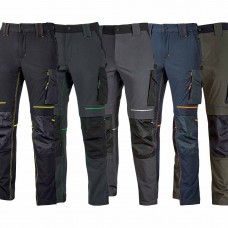 Slim Fit And Water-Repellent Work Trousers U-Power 4 Way Stretch Fabric