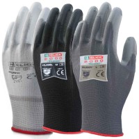 Click 2000 Puggy PU Palm Coated on Nylon Liner Precision Work Gloves