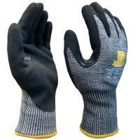 Cut Level E Foam Nitrile Coated Safe T Safety Gloves
