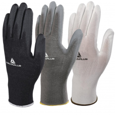 Delta Plus Polyester Knitted PU Palm Coated  Precision Work Gloves 3 Colours Available 