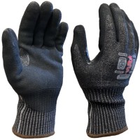 Warrior Protects Cut F 13 gauge Sandy Nitrile Palm Safety Gloves