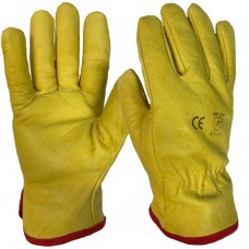 Soft Grain Leather Fleece Lined Drivers Gloves