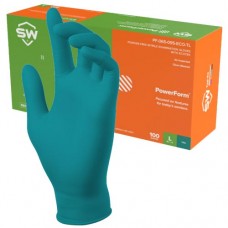 Biodegradable Powerform Nitrile Green Disposable Gloves x 100 hands