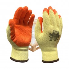 (PALLET) (5880 Pairs) Handler Grippy Latex Rubber Palm Builders Glove Orange