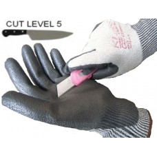 DMF Free Water Based PU Palm Coat on Cut 5 Liner Cortez Safety Gloves 4543