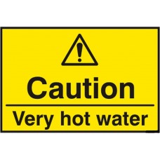 Caution Very Hot Water (SAV) 75 x 50mm Safety Sign