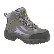 Ladies Grey and Lilac Hiking style Safety Boot