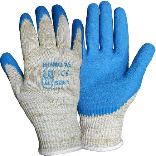 UK Size 7 Small X 1 Pair Special Order Only 3-5 Day Delivery Latex Cut 5 Resistant Work Gloves X 1 Pair In Chosen Size Sumo X5
