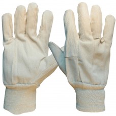 Cotton Drill 8oz Gloves with Knit Wrist.