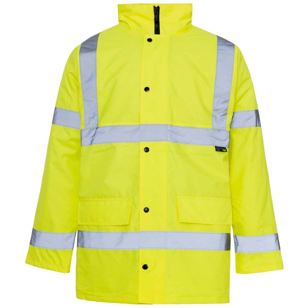 Rain Coat Parka Class 3 High Visibility Yellow