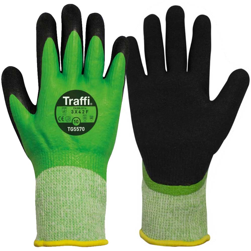 Traffi Safe to Go Wet & Cold Cut Level F Safety Gloves