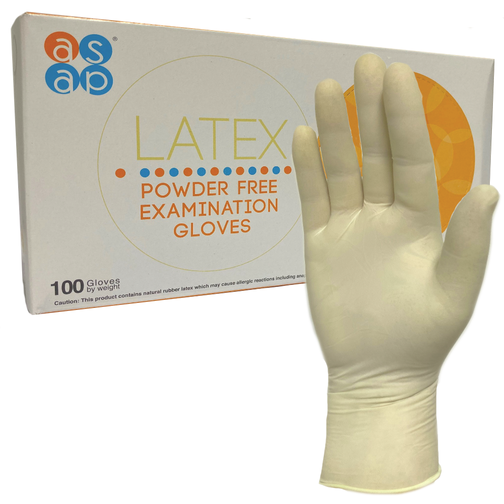 ASAP Orange Nitrile Powder Free Examination Gloves Disposable Medium - Box of 100 4.5 mil Orange 