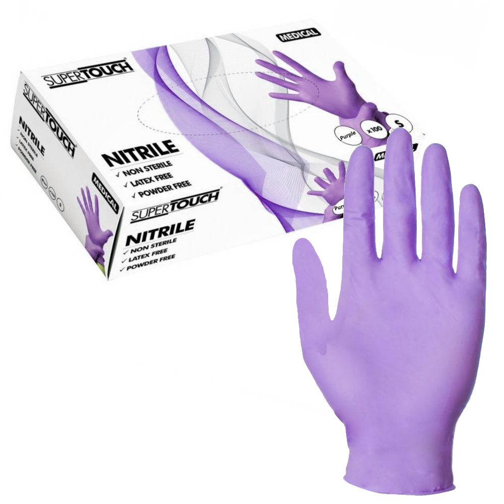 Purple Nitrile Powder Free Food & Medical Use Gloves 100 hands/box
