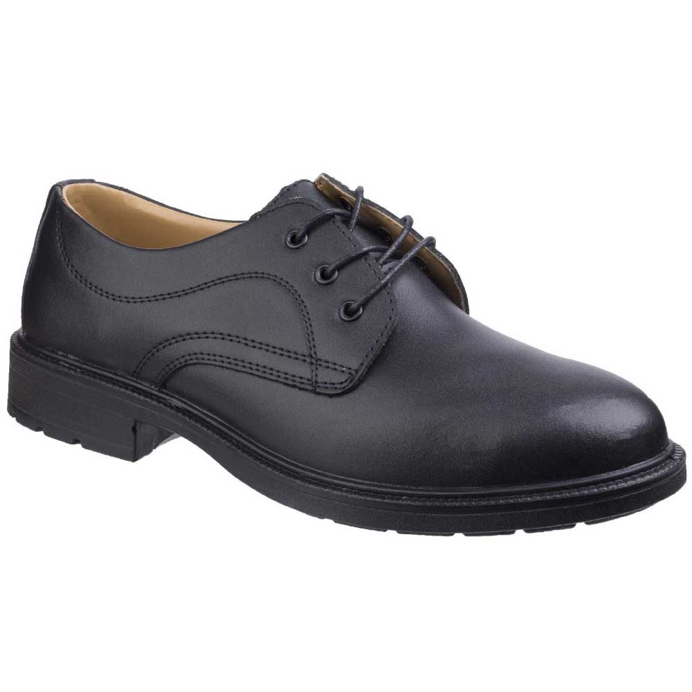 Gibson Style Black Leather Executive Uniform Full Safety Shoe
