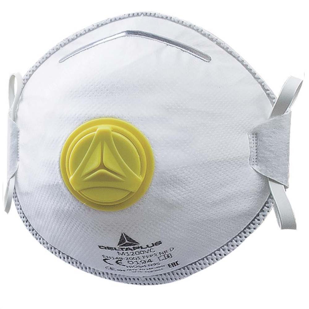 Deltaplus Cup Shaped FFP2 Valved Dolomite Respirator Face mask x 10